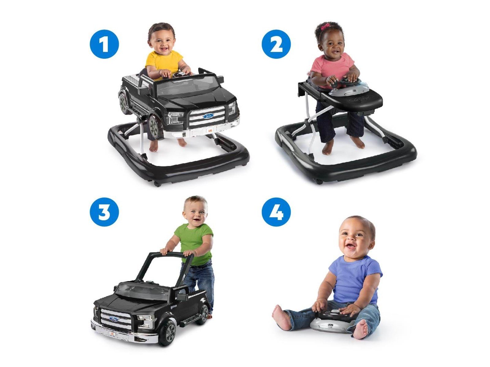 Bright Starts 4-in-1 Walker Ways to Play Walker™ - Ford F-150 Bright Starts 4-in-1 Walker Ways to Play Walker™ - Ford F-150